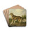 Siberian Greyhound by Jan Dasveldt Drink Coasters - set of 4 Siberian Greyhound by Jan Dasveldt Drink Coasters - set of 4
