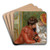 The Letter by Pierre-Auguste Renoir Art Drink Coaster set The Letter by Pierre-Auguste Renoir Art Drink Coaster set