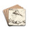 Titelblad til Leoparder by Marcus de Bye Drink Coasters - set of 4