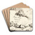Titelblad til Leoparder by Marcus de Bye Art Drink Coaster set