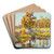 Sunny Autumn by Ambroy Sabatowski Art Drink Coaster set