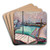 Les Barques by Raoul Dufy Art Drink Coaster set Les Barques by Raoul Dufy Art Drink Coaster set