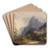Blick auf das Mhlsteinhorn by Heinrich Carl Schubert Art Drink Coaster set