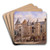 Le Grand Chtelet du XVIIIme sicle. by Auguste-Sbastien Bnard Art Drink Coaster set