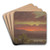 Sunset in Jamaica, West Indies by Frederic Edwin Church Art Drink Coaster set