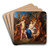 Bacchus and Ariadne by Nicolas Bertin Art Drink Coaster set