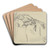Auf dem Sofa eingeschlafene Frau by Philipp Rumpf Art Drink Coaster set