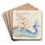 Delfiiniratsastaja, luonnos by Magnus Enckell Art Drink Coaster set