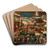 The Battaglia dei Pugni on the Bridge of San Barnaba, Venice by Venetian School Art Drink Coaster set