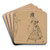 A Minuet by Sir George Hayter Art Drink Coaster set