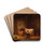 Cows and Rabbits in the Barn by Louis Reinhardt Drink Coasters - set of 4 Cows and Rabbits in the Barn by Louis Reinhardt Drink Coasters - set of 4