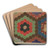Shaker Patchwork Quilt by Elbert S. Mowery Art Drink Coaster set Shaker Patchwork Quilt by Elbert S. Mowery Art Drink Coaster set