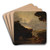 White Monk by Richard Wilson Art Drink Coaster set