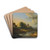 A River Landscape With Figures On The Bank And Sheep Grazing by Johann Christian Vollerdt Drink Coasters - set of 4 A River Landscape With Figures On The Bank And Sheep Grazing by Johann Christian Vollerdt Drink Coasters - set of 4