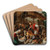 The Adoration of the Shepherds by Follower of Jacopo da Ponte Art Drink Coaster set