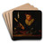 Boy behind a table with statuettes reading by candlelight by Adam de Coster Art Drink Coaster set Boy behind a table with statuettes reading by candlelight by Adam de Coster Art Drink Coaster set