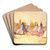 The Blue Tepee by Joseph Henry Sharp Art Drink Coaster set The Blue Tepee by Joseph Henry Sharp Art Drink Coaster set