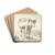 Stende ko, set forfra by Marcus de Bye Drink Coasters - set of 4