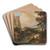 Mountainous landscape with fisherman by Roelant Roghman Art Drink Coaster set