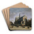 The Market Place in Haarlem by Gerrit Adriaensz. Berckheyde Art Drink Coaster set