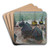 Boats on the Beach at tretat by Claude Monet Art Drink Coaster set