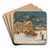 Winter Landscape by Konstantin Alexeevich Korovin Art Drink Coaster set