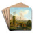 View of the Park of Mrville by Hubert Robert Art Drink Coaster set