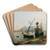Der Hafen von Neapel mit Vesuv by Rudolf von Alt Art Drink Coaster set