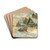 Accordoniste dans un traineau by Konstantin Alexeevich Korovin Drink Coasters - set of 4