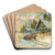 Accordoniste dans un traineau by Konstantin Alexeevich Korovin Art Drink Coaster set
