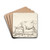 Grssende ko by Marcus de Bye Drink Coasters - set of 4