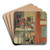Lisbeth Reading by Carl Larsson Art Drink Coaster set