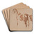 Studium konia i jego zadu by Piotr Michaowski Art Drink Coaster set