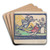 Lange Gardien  Guardian Angel by Tadeusz Makowski Art Drink Coaster set Lange Gardien  Guardian Angel by Tadeusz Makowski Art Drink Coaster set