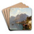 View of Hallstatt by Theodor Nocken Art Drink Coaster set