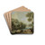 Landscape with Figures by Giuseppe Zais Drink Coasters - set of 4 Landscape with Figures by Giuseppe Zais Drink Coasters - set of 4