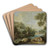 Landscape with Figures by Giuseppe Zais Art Drink Coaster set Landscape with Figures by Giuseppe Zais Art Drink Coaster set