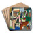 LE PIANO by Georges Valmier Art Drink Coaster set LE PIANO by Georges Valmier Art Drink Coaster set
