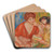 La Lecture, Deux Femmes Aux Corsages Rouge Et Rose by Pierre-Auguste Renoir Art Drink Coaster set