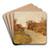 Motif of Feldsberg, (Lower Austria) by Robert Russ Art Drink Coaster set