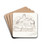 Schetsblad met paarden by Leo Gestel Drink Coasters - set of 4