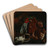 Dante And Virgil In Hell by Adolf Von Becker Art Drink Coaster set