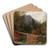 The Bridge by the Rettenbach Mill in Bad Ischl by Josef Feid Art Drink Coaster set
