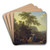The Musical Shepherdess by Nicolaes Pietersz. Berchem Art Drink Coaster set The Musical Shepherdess by Nicolaes Pietersz. Berchem Art Drink Coaster set