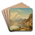 A Scene on Lake Wolfgangsee by Adolf Chwala Art Drink Coaster set