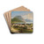 A View of Gmunden on Lake Traunsee by Johann Wilhelm Jankowsky Drink Coasters - set of 4