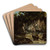 Landscape with stag by Gustave Courbet Art Drink Coaster set Landscape with stag by Gustave Courbet Art Drink Coaster set