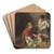 Ftterung Der Kaninchen by Felix Schlesinger Art Drink Coaster set
