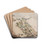 Udsigt af en del af kridtbjergene p Mn, kaldet Dronningestolen by Sren L. Lange Drink Coasters - set of 4 Udsigt af en del af kridtbjergene p Mn, kaldet Dronningestolen by Sren L. Lange Drink Coasters - set of 4