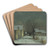 Neige et clair de lune  Chamigny by Joseph-Paul Mesl Art Drink Coaster set